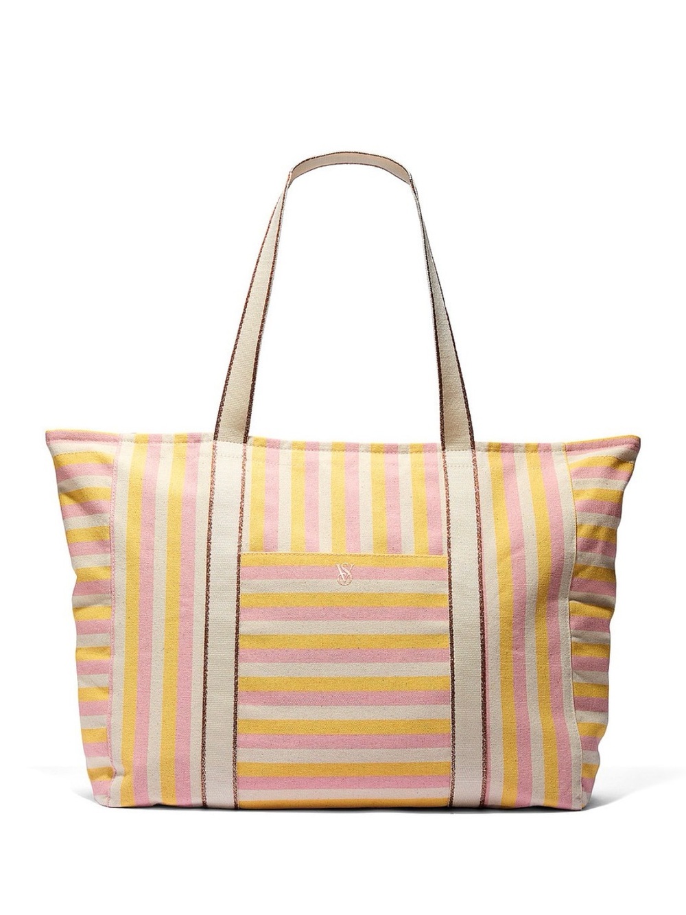Victoria's Secret Canvas Stripe Tote Bag